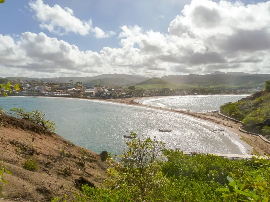 Vue depuis le Tombolo de Martinique